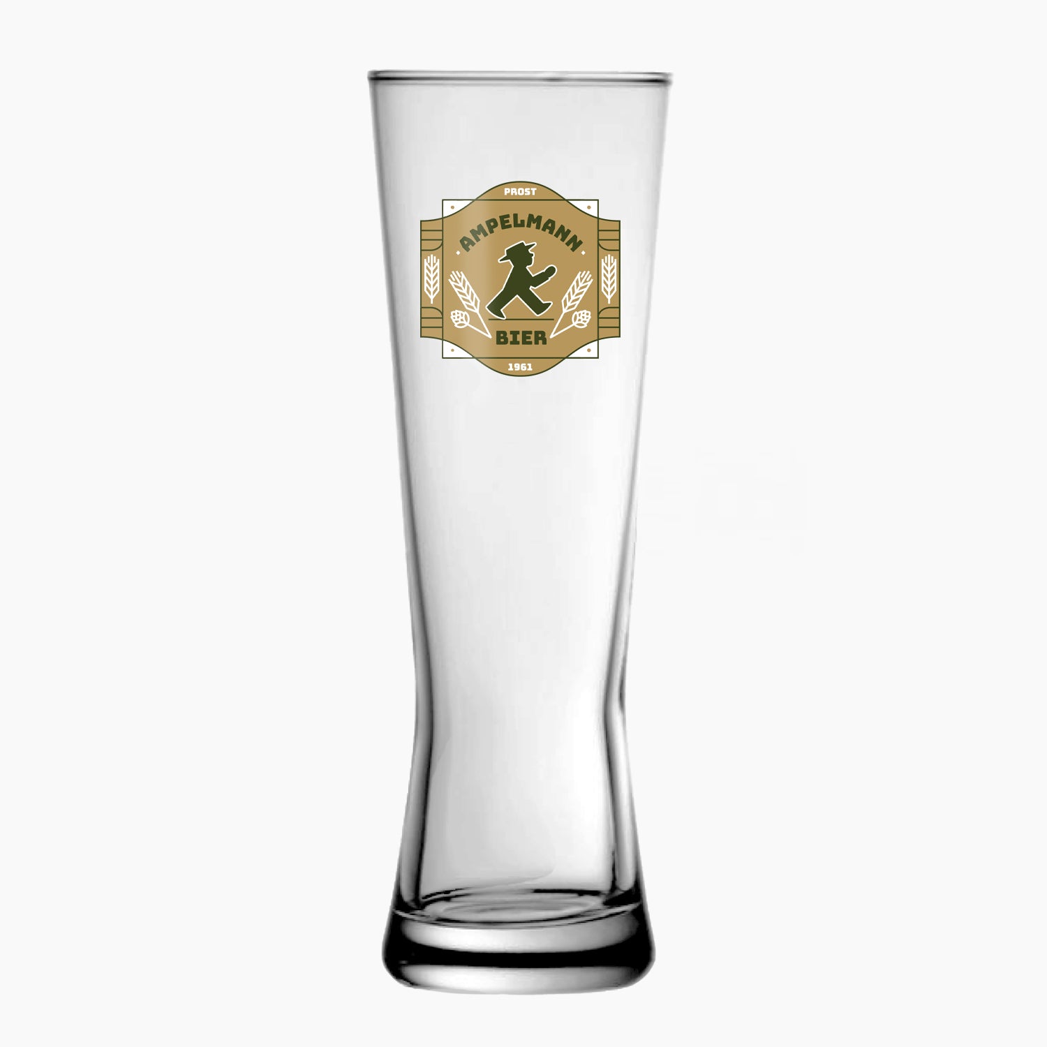 Bierglas Trinkglas 0,3l - Spülmaschinengeeignet - für Pils, Weizen, Helles mit Ampelmann-Logo