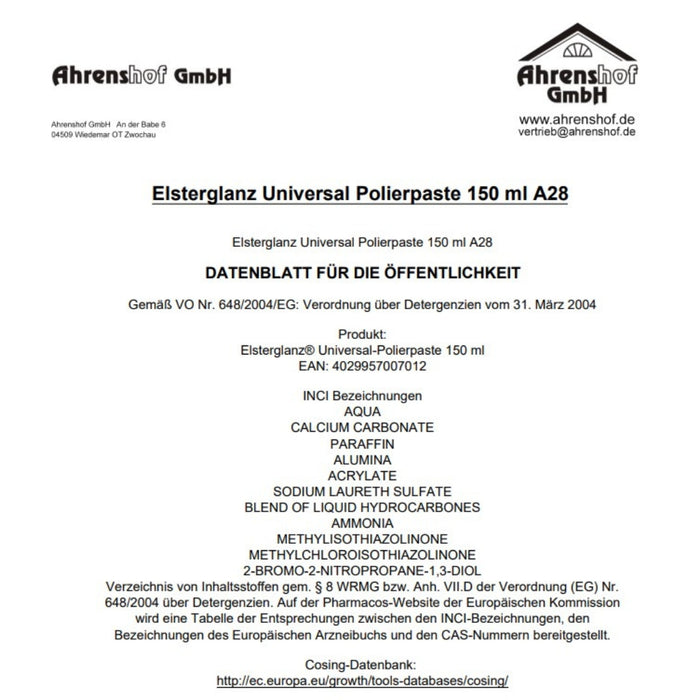 Elsterglanz - Universal Polierpaste, 150g