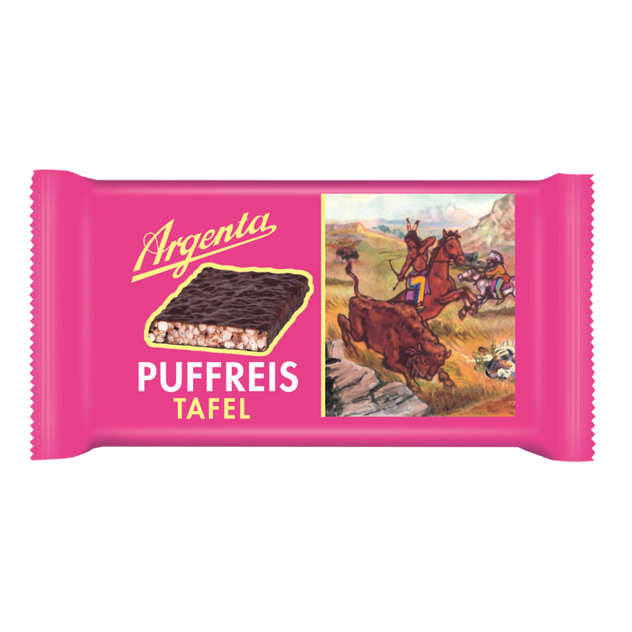 Puffreistafel mit Schokolade (Argenta) 60g.