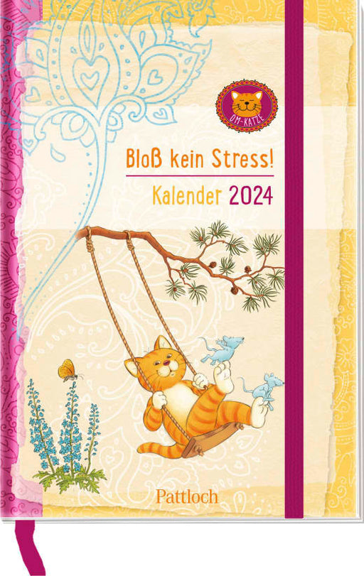 Om-Katze: Bloß kein Stress! Taschenkalender 2024 - Buchkalender - 160 Seiten