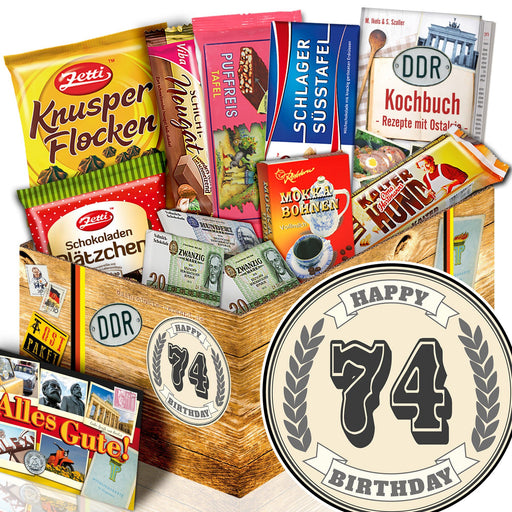 74 Zahl - Geschenkset Ostpaket "Schokoladenbox M" - Ossiladen I Ostprodukte Versand