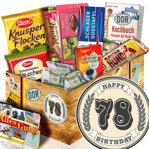 78 Zahl - Geschenkset Ostpaket "Schokoladenbox M" - Ossiladen I Ostprodukte Versand