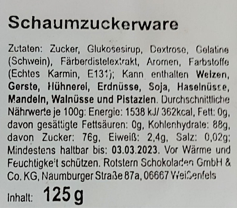 Schaumzucker (Rotstern) - Ossiladen I Ostprodukte Versand