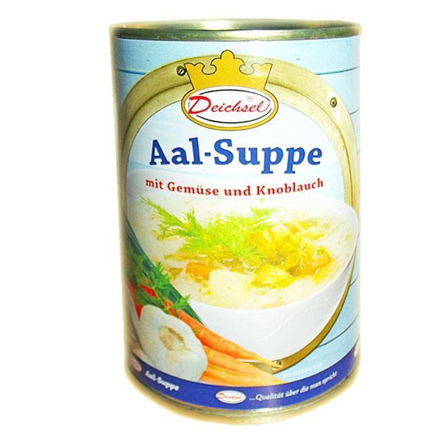 Aal - Suppe mit Gemüse und Knoblauch