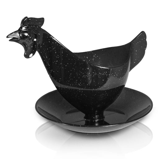 Eierbecher Huhnform schwarz glitzer - Ossiladen I Ostprodukte Versand