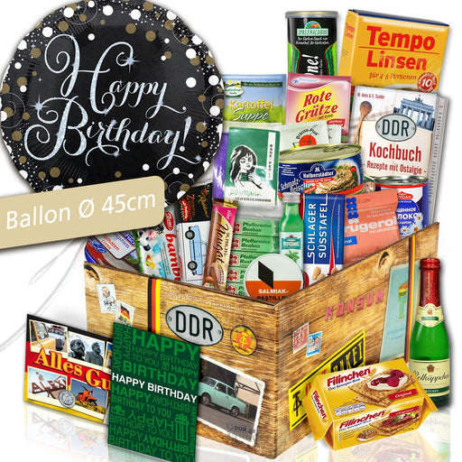 Geburtstagsbox Spezialitäten mit Ballon - Ossiladen I Ostprodukte Versand