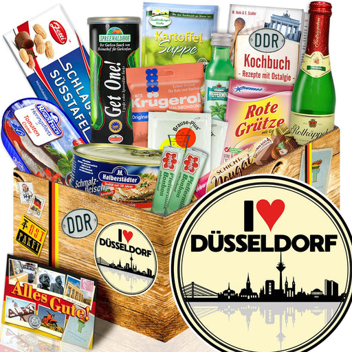 I love Düsseldorf Spezialitäten Set M - Ossiladen I Ostprodukte Versand