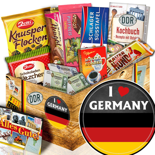 I Love Germany - Geschenkset Ostpaket "Schokoladenbox M" - Ossiladen I Ostprodukte Versand