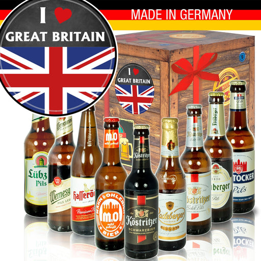 I Love Great Britain - Geschenkbox "Ostbiere" 9er Set - Ossiladen I Ostprodukte Versand