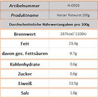 Keunecke Harzer Rotwurst, 200g - Ossiladen I Ostprodukte Versand