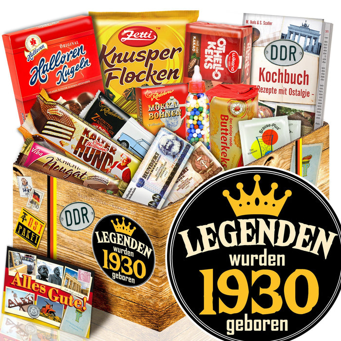 Legenden wurden 1930 geboren - Süßigkeiten Set DDR L - Ossiladen I Ostprodukte Versand