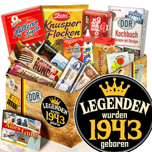 Legenden wurden 1943 geboren - Süßigkeiten Set DDR L - Ossiladen I Ostprodukte Versand