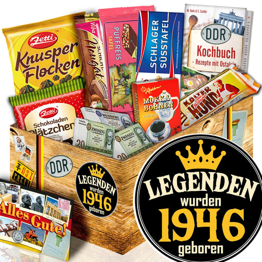 Legenden wurden 1946 geboren - Geschenkset Ostpaket "Schokoladenbox M" - Ossiladen I Ostprodukte Versand