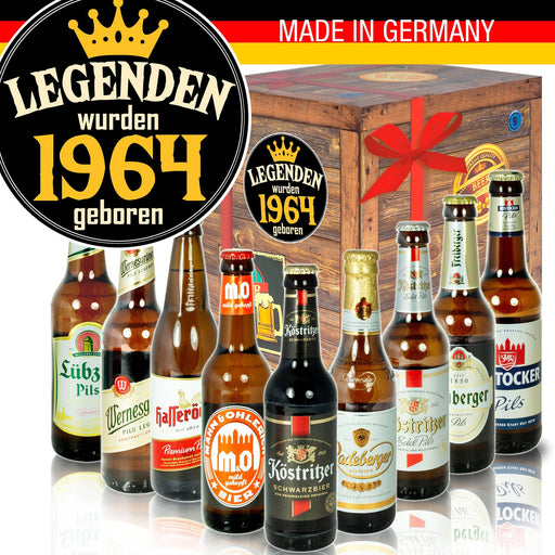 Legenden wurden 1964 geboren - Geschenkbox "Ostbiere" 9er Set - Ossiladen I Ostprodukte Versand