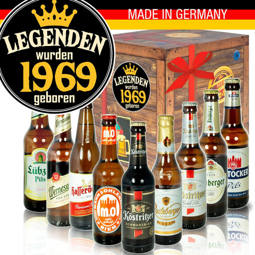 Legenden wurden 1969 geboren - Geschenkbox "Ostbiere" 9er Set - Ossiladen I Ostprodukte Versand