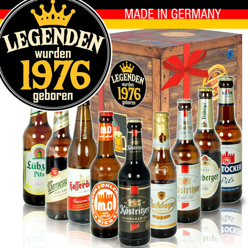 Legenden wurden 1976 geboren - Geschenkbox "Ostbiere" 9er Set - Ossiladen I Ostprodukte Versand