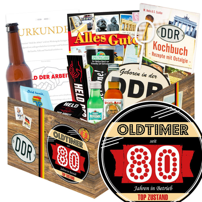 Oldtimer - seit 80 Jahren in Betrieb - Geschenkset Ostpaket "Männer Box" - Ossiladen I Ostprodukte Versand