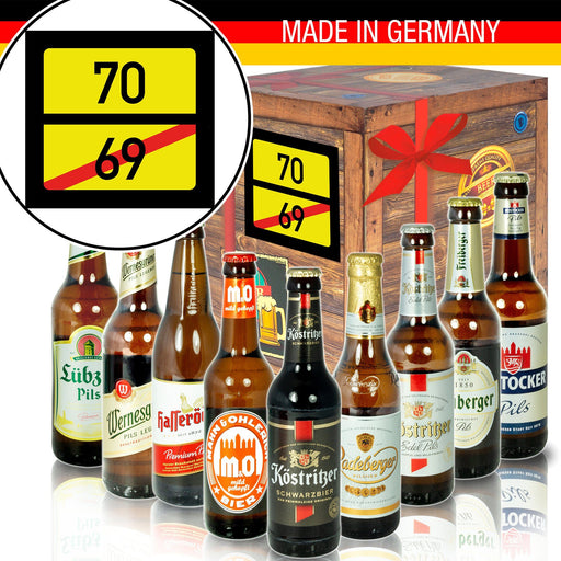 Ortsschild 70 - Bier Geschenk "Ostbiere" 9er Set - Ossiladen I Ostprodukte Versand