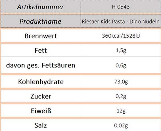 Riesaer Kids Pasta - Dino Nudeln