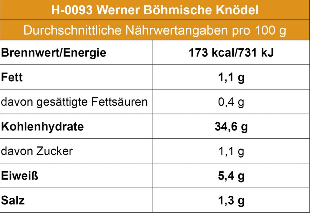 Werner Böhmische Knödel - 3 Portionen - Ossiladen I Ostprodukte Versand