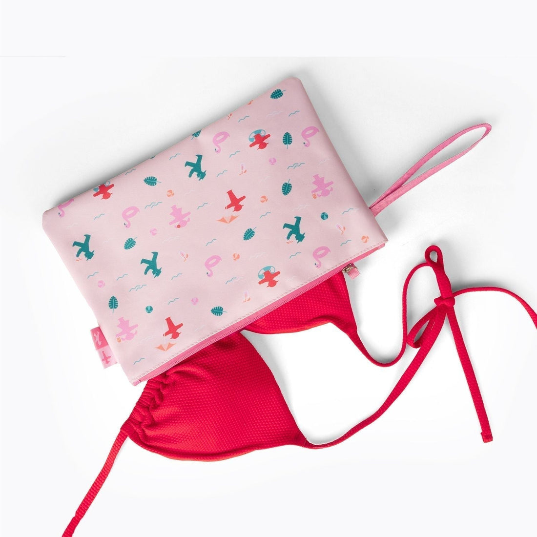 Ampelmann Bikini Tasche mit rosa Bikini-Oberteil