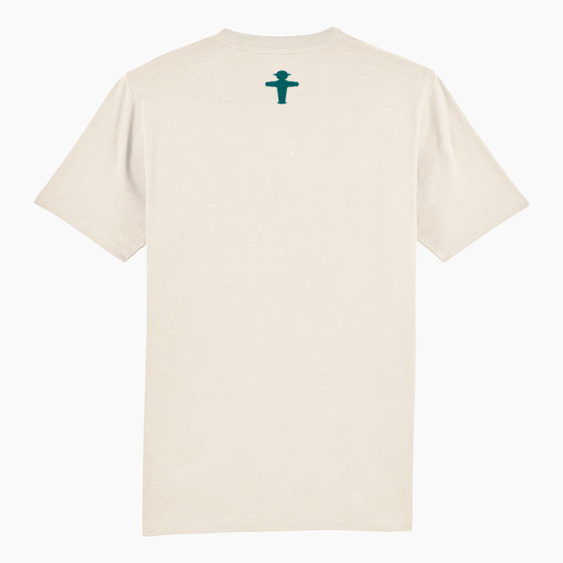 Hellbeiges Kinder-T-Shirt mit stylischen Berlin & Ampelmann-Design auf der Vorderseite aus Bio-Baumwolle mit höchsten Tragekomfort