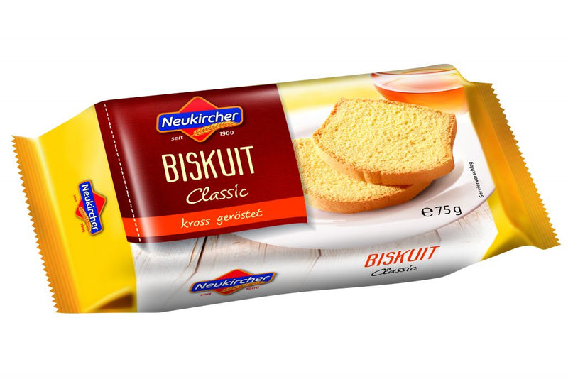 Neukircher Biskuit Classic – kross gerösteter Biskuit mit Tradition seit 1900, 75 g