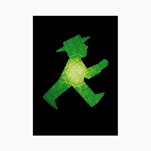 Ampelmann-POSTMANN-PK002-Postkarte-schwarz-Geher