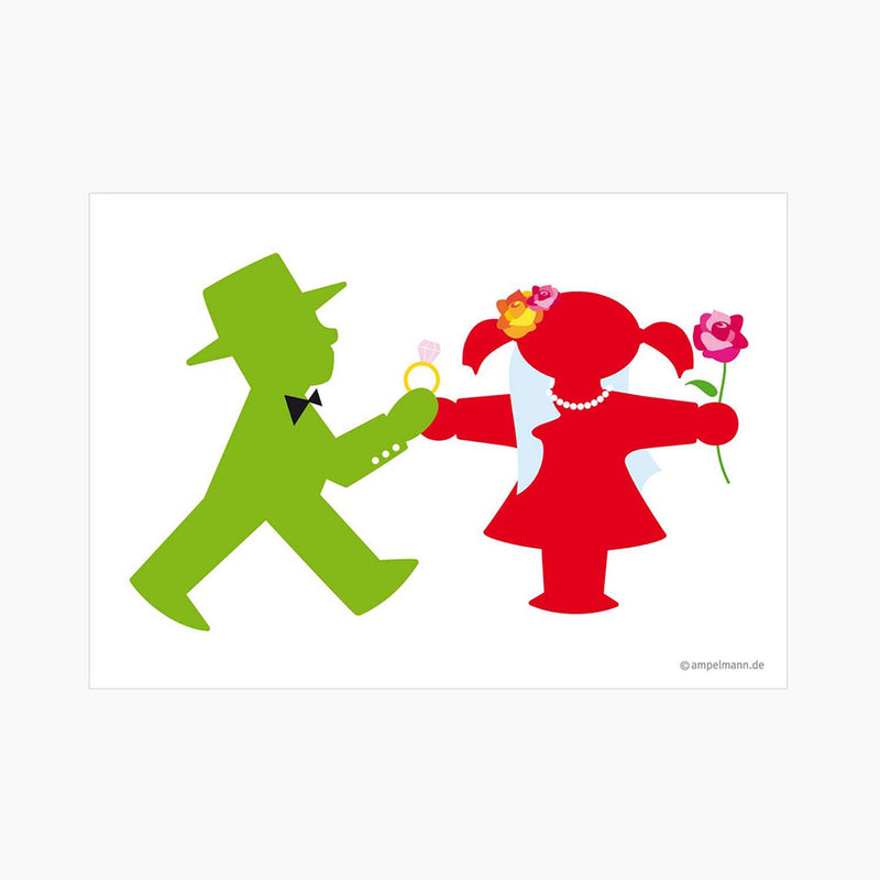 Ampelmann-POSTMANN-PK031-Geher-Hochzeit-DIN-A6