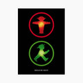 Ampelmann-POSTMANN-PK003-Postkarte-schwarz-Geher/Steher-'Berlin-bei-Nacht'