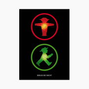 Ampelmann-POSTMANN-PK003-Postkarte-schwarz-Geher/Steher-'Berlin-bei-Nacht'