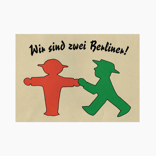 Ampelmann-POSTMANN-PK-Urheber-No-3-Postkarte-Geher/Steher-'Wir-sind-zwei-Berliner'