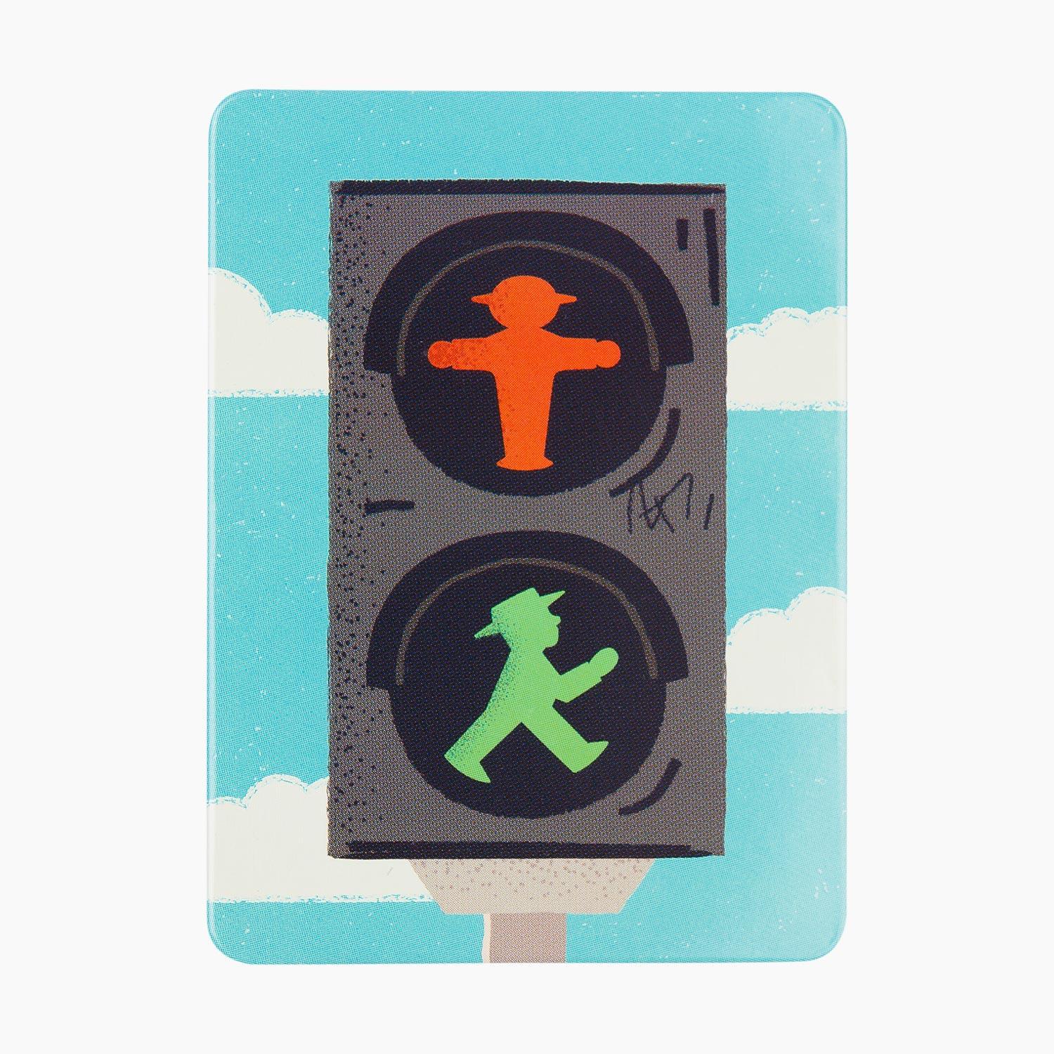 Ampelmann-ANHALTER-Magnet-Ampel-Steher/Geher