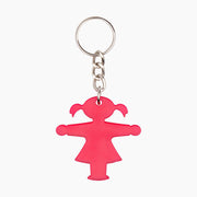 Ampelmann-SCHLÜSSELFRAU-Schlüsselanhänger-pink-Ampelfrau