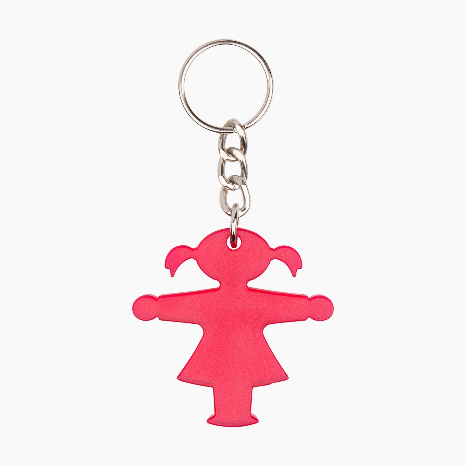 Ampelmann-SCHLÜSSELFRAU-Schlüsselanhänger-pink-Ampelfrau