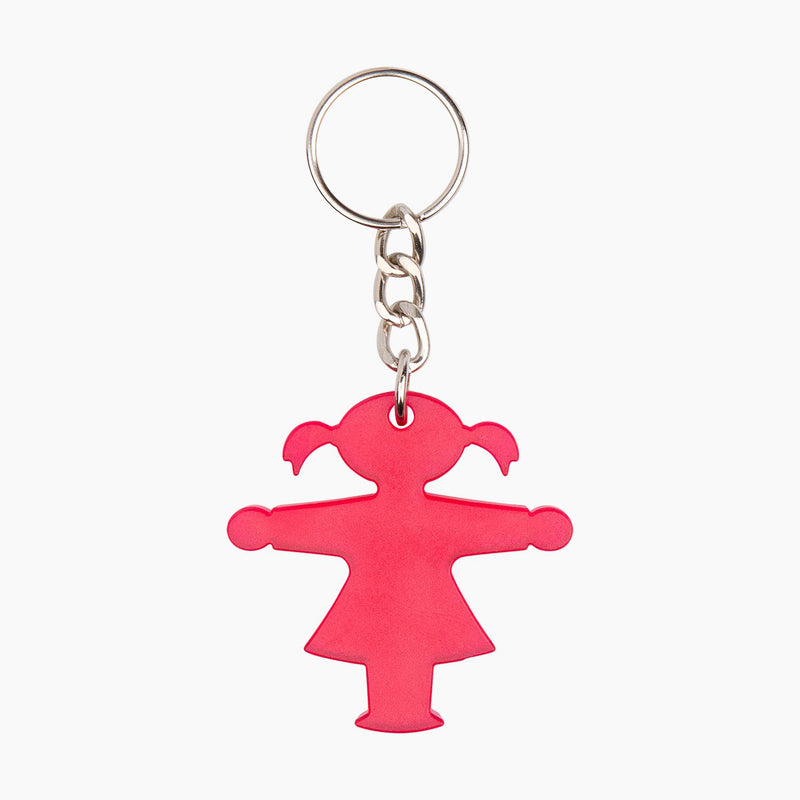 Ampelmann-SCHLÜSSELFRAU-Schlüsselanhänger-pink-Ampelfrau
