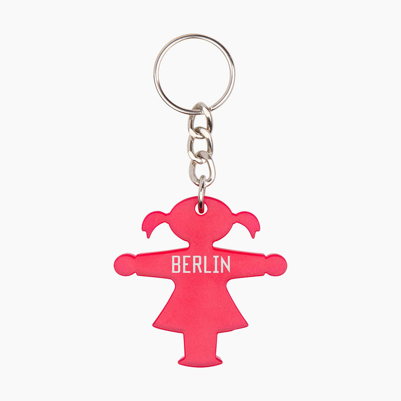 Ampelmann-SCHLÜSSELFRAU-BERLIN-Schlüsselanhänger-pink-Ampelfrau