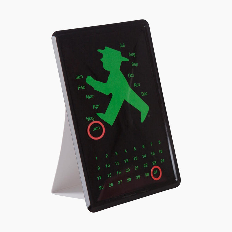 Blechpostkarte - Ampelmann Kalender - Steher