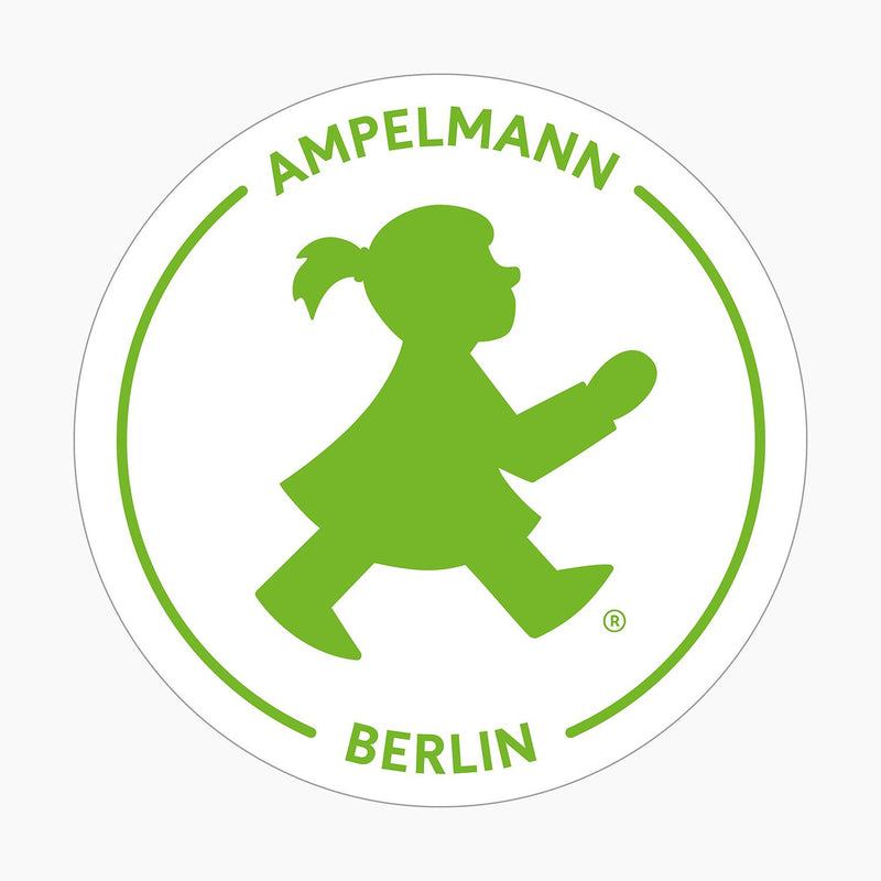 Ampelmann-WEGWEISER-Nr.17-Aufkleber-weiß-Ampelfrau-Berlin-grün