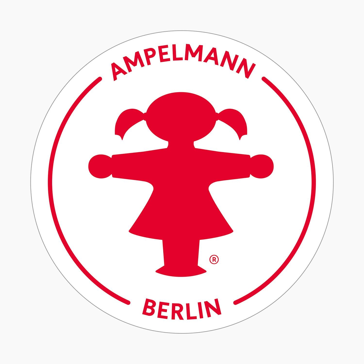 Ampelmann-WEGWEISER-Nr.18-Aufkleber-weiß-Ampelfrau-Berlin-rot