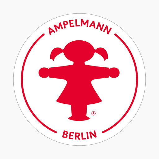 Ampelmann-WEGWEISER-Nr.18-Aufkleber-weiß-Ampelfrau-Berlin-rot
