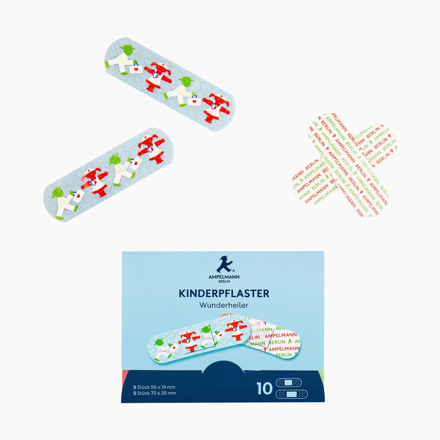 Ampelmann-WUNDERHEILER-Wundpflaster-Pflasterbriefchen-Doktor-Geher-&-Schwester-Ampelmädchen
