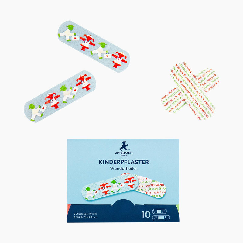 Ampelmann-WUNDERHEILER-Wundpflaster-Pflasterbriefchen-Doktor-Geher-&-Schwester-Ampelmädchen
