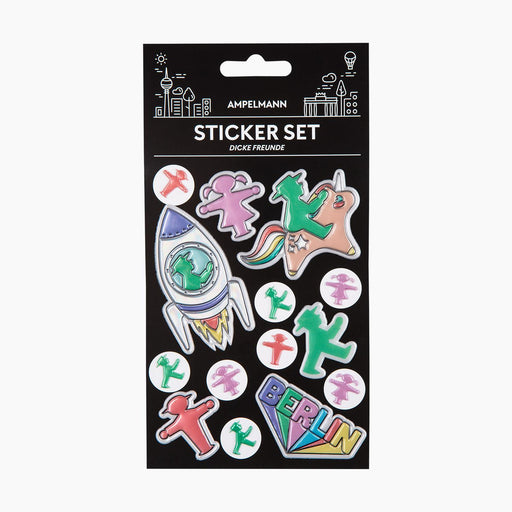 Ampelmann-DICKE-FREUNDE--3D-Sticker-zum-Aufkleben-farbig-14-Motive-auf-Karte