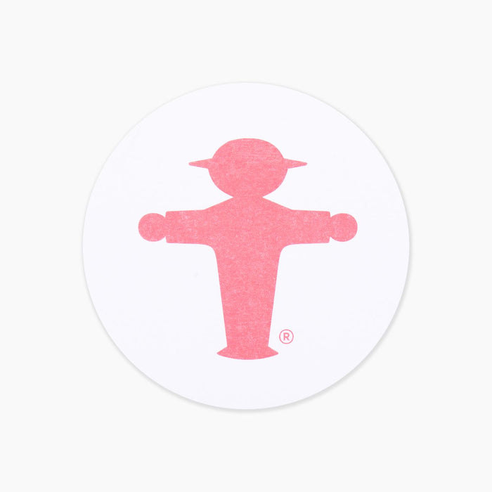 Ampelmann-VERMITTLER-Haftnotiz-rund--weiß-Steher