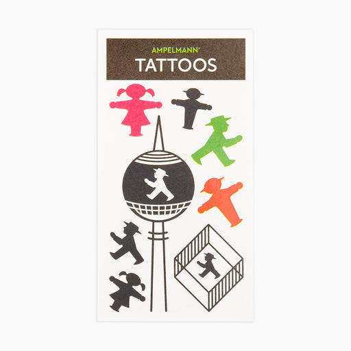 Ampelmann-TÄTOWIERER-NEU-Temporäre-Tattoos-4-farbig-diverse-Motive