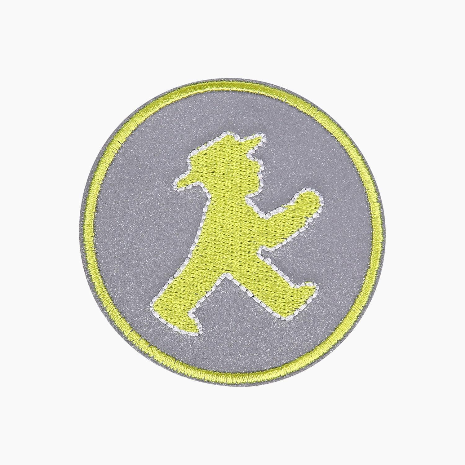 Ampelmann-PATCHOPBOY-Sticker-Patch-rund-reflektierend-Geher-zum-Aufkleben-und-Aufbügeln