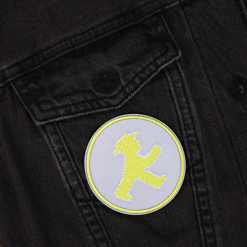 Ampelmann-PATCHOPBOY-Sticker-Patch-rund-reflektierend-Geher-zum-Aufkleben-und-Aufbügeln