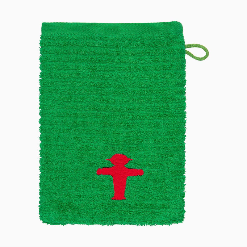 Ampelmann-MASSEUR-Waschhandschuh-grün-Steher