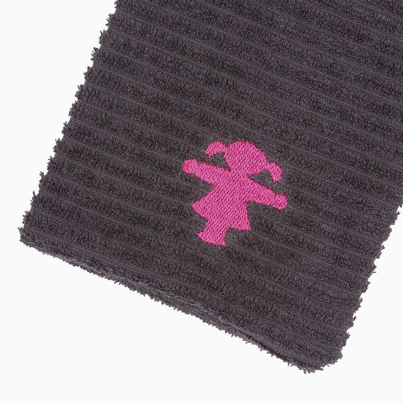 Ampelmann-MASSEURIN-Waschhandschuh-graphit-Stick-Ampelfrau
